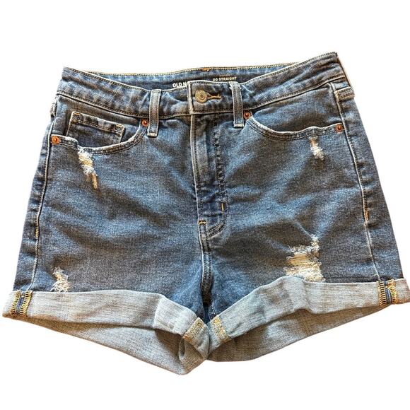 Old Navy High-Rise OG Straight Roll Hem Denim Shorts – Size 8 - Picture 1 of 6